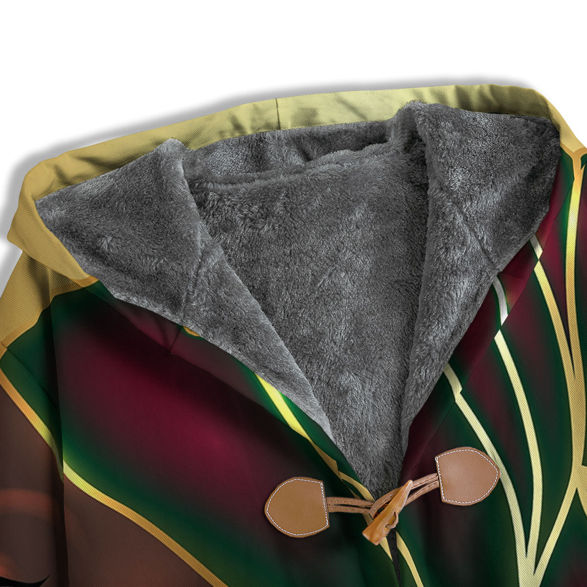 African Afro Gold And Black Print Men's Windbreaker Jacket-grizzshop