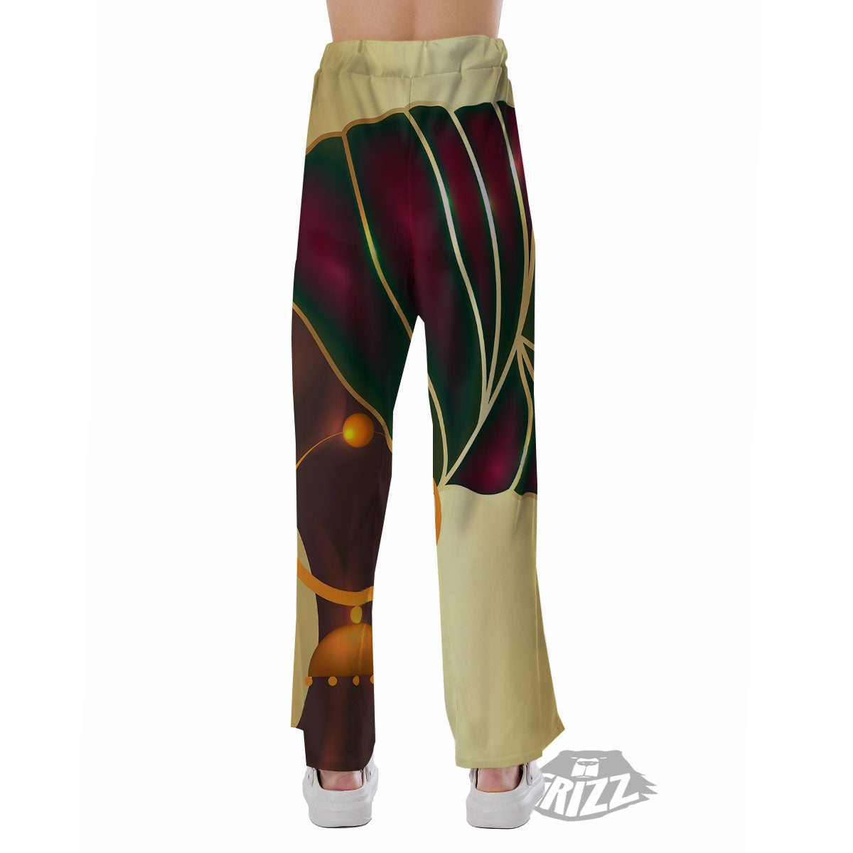 African Afro Gold And Black Print Pajama Pants-grizzshop