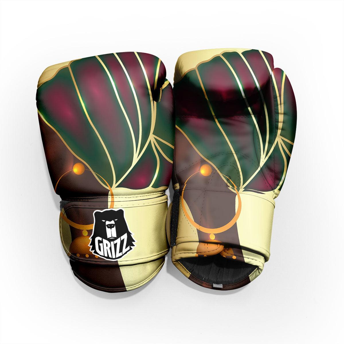 African Afro Gold And Black Print Pro Boxing Glove