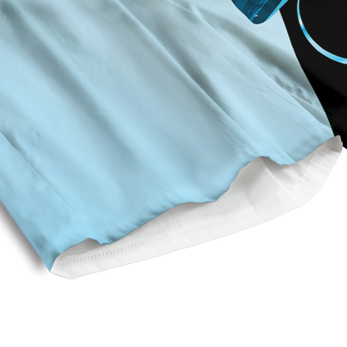 African Dashiki Black And Blue Print Men's Athletic Shorts