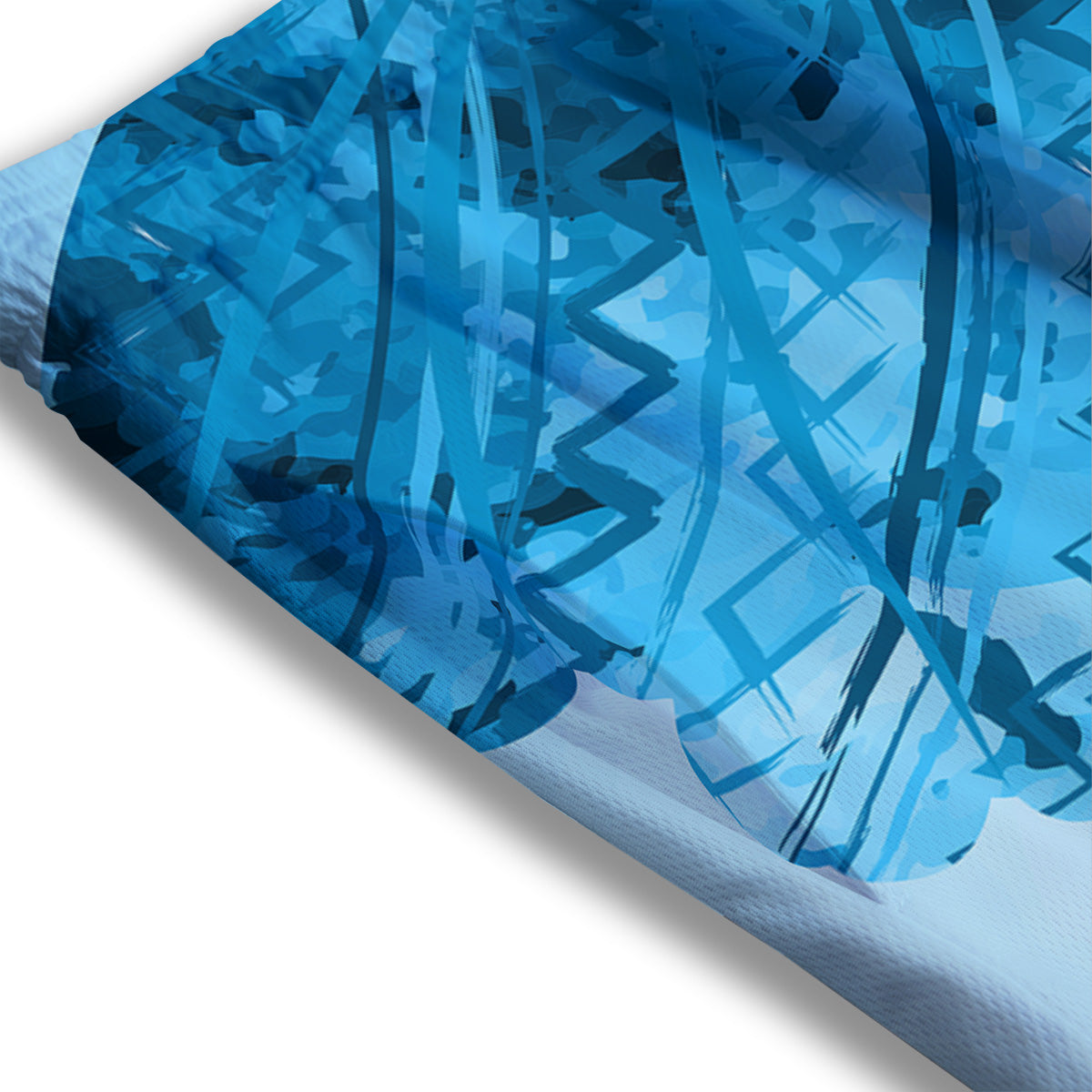 Alien Face Green Print Mesh Shorts