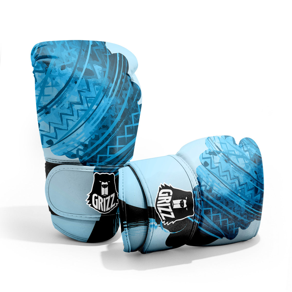 African Dashiki Black And Blue Print Pro Boxing Glove