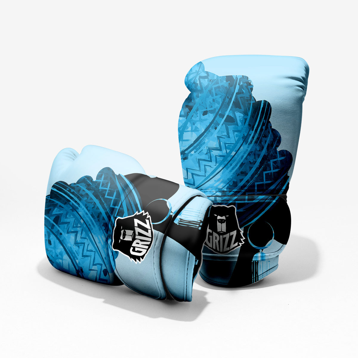 African Dashiki Black And Blue Print Pro Boxing Glove