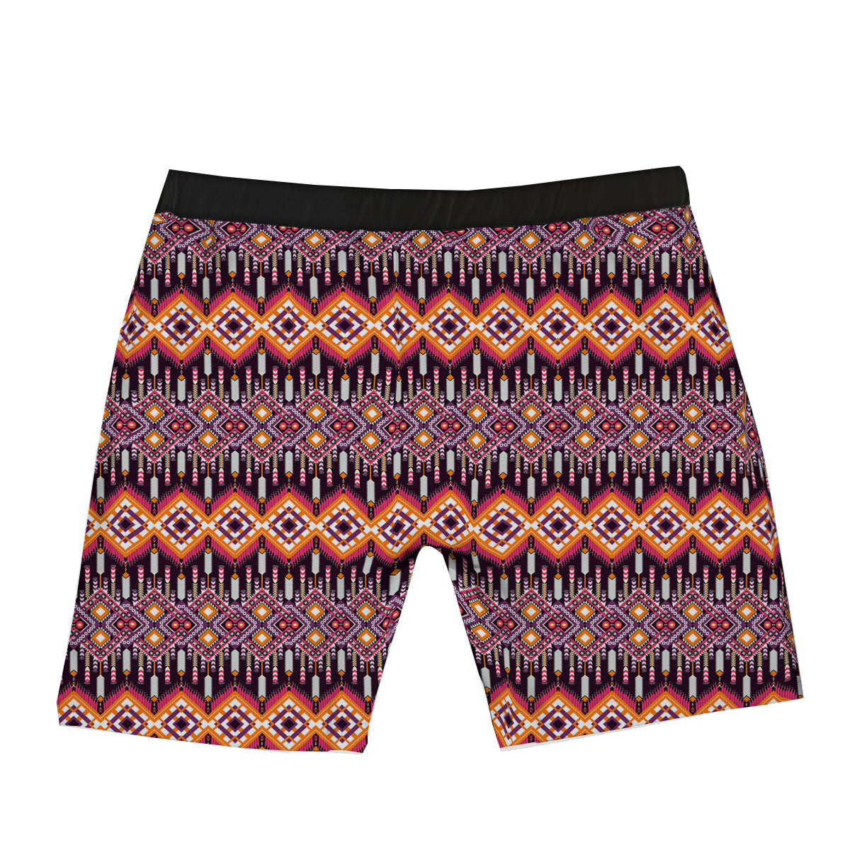 African Dashiki Black And Purple Print Boxer Briefs-grizzshop
