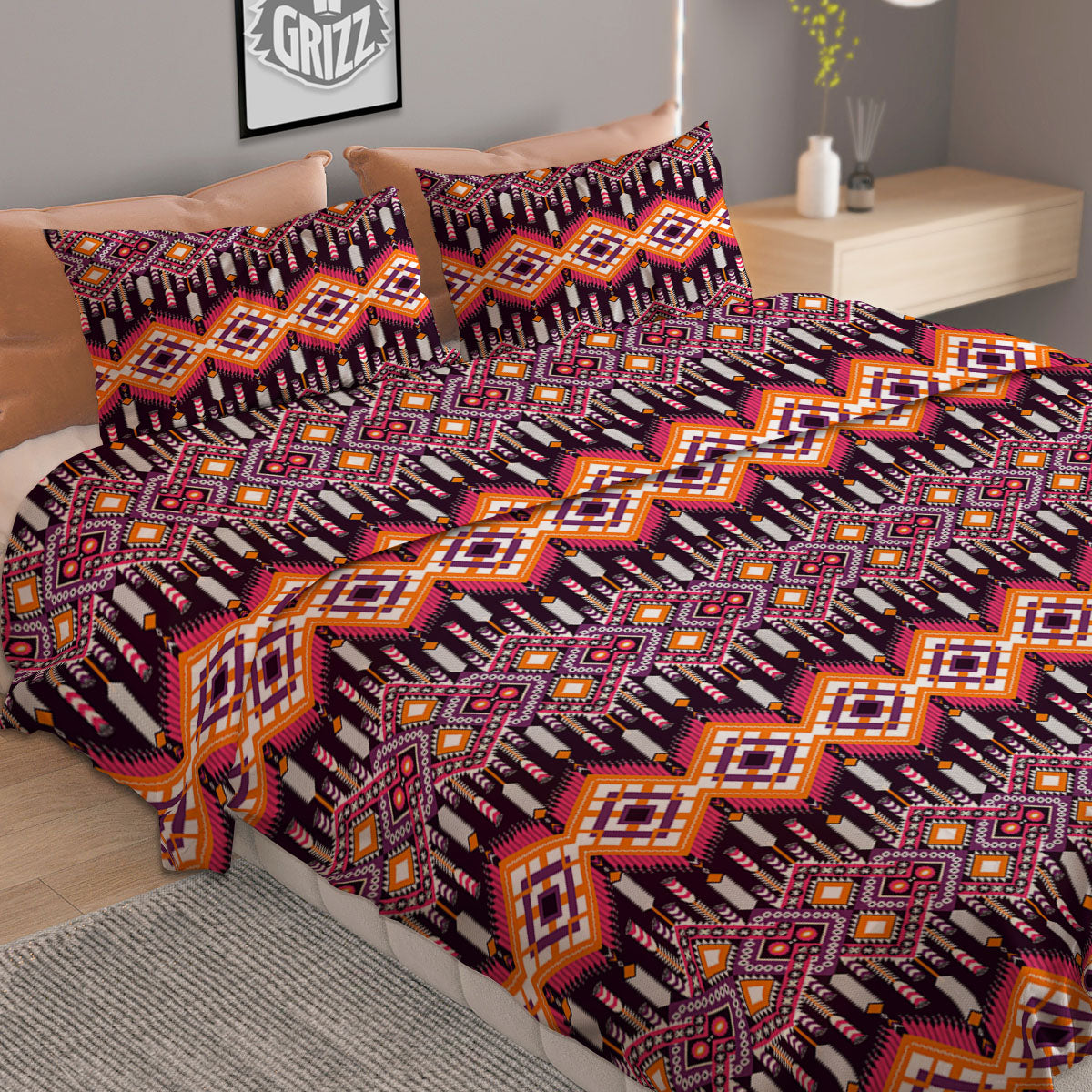 African Tribal Ethnic Print Pattern Duvet Cover Bedding Set