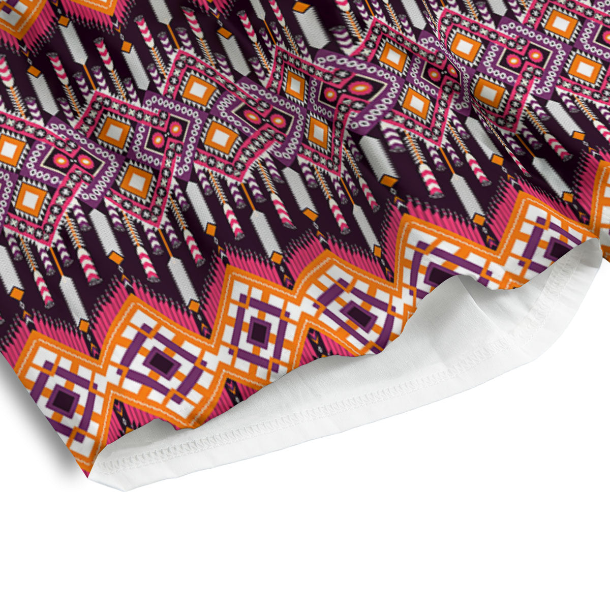 African Dashiki Black And Purple Print Men's Athletic Shorts
