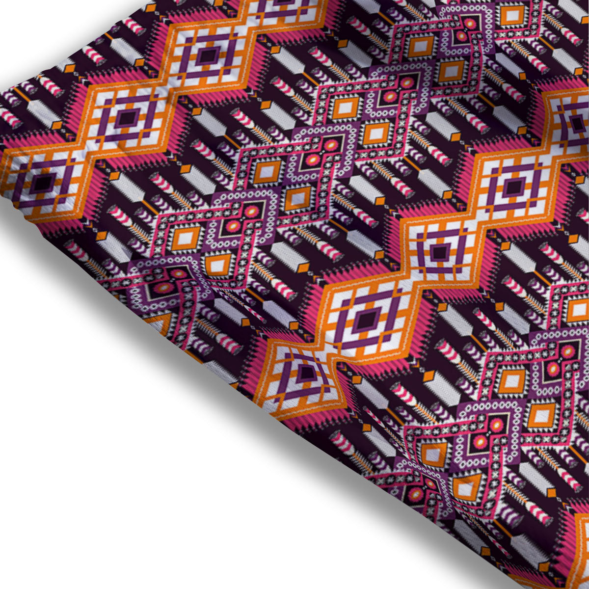 African Dashiki Black And Purple Print Mesh Shorts