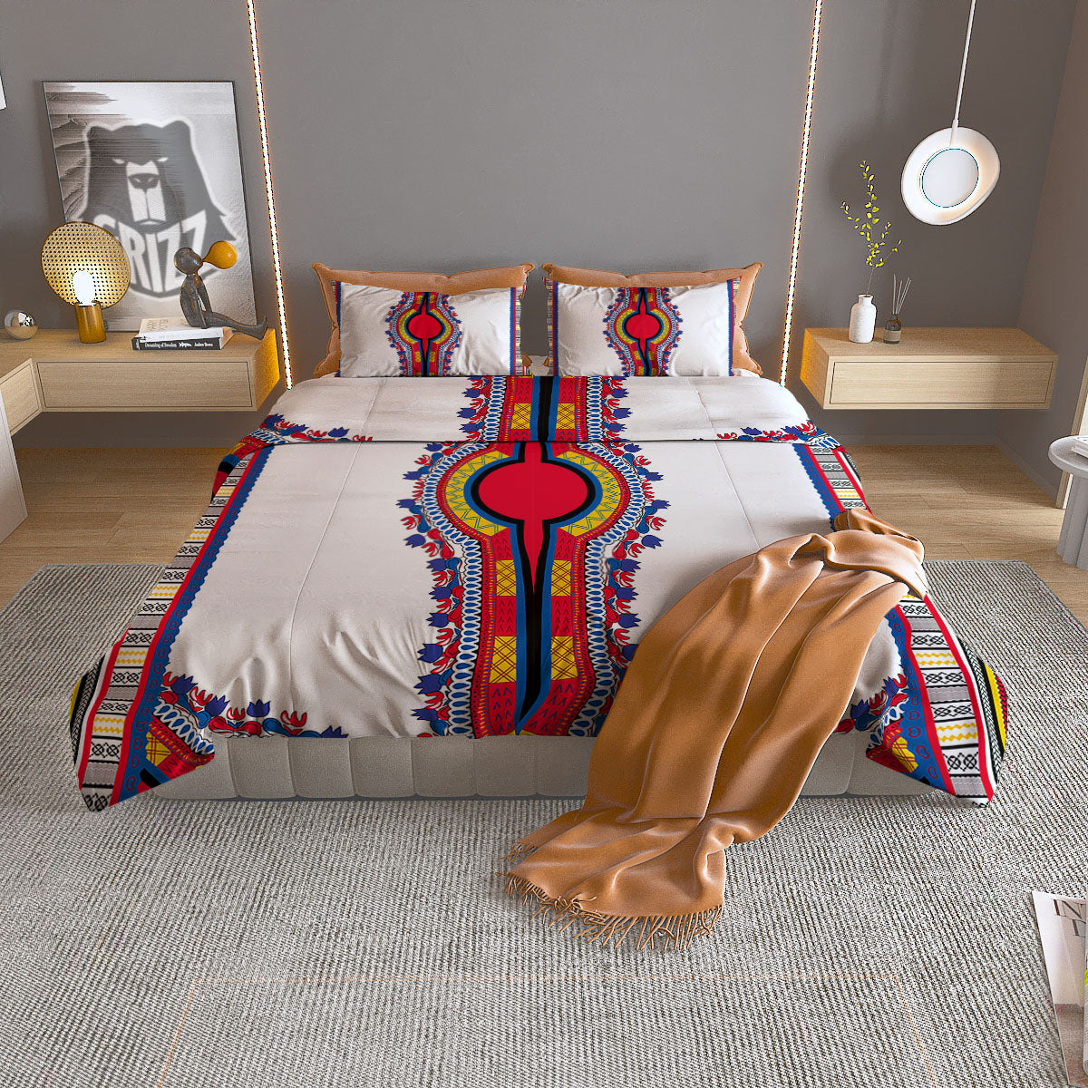 All Seeing Eye Sun Print Duvet Cover Bedding Set