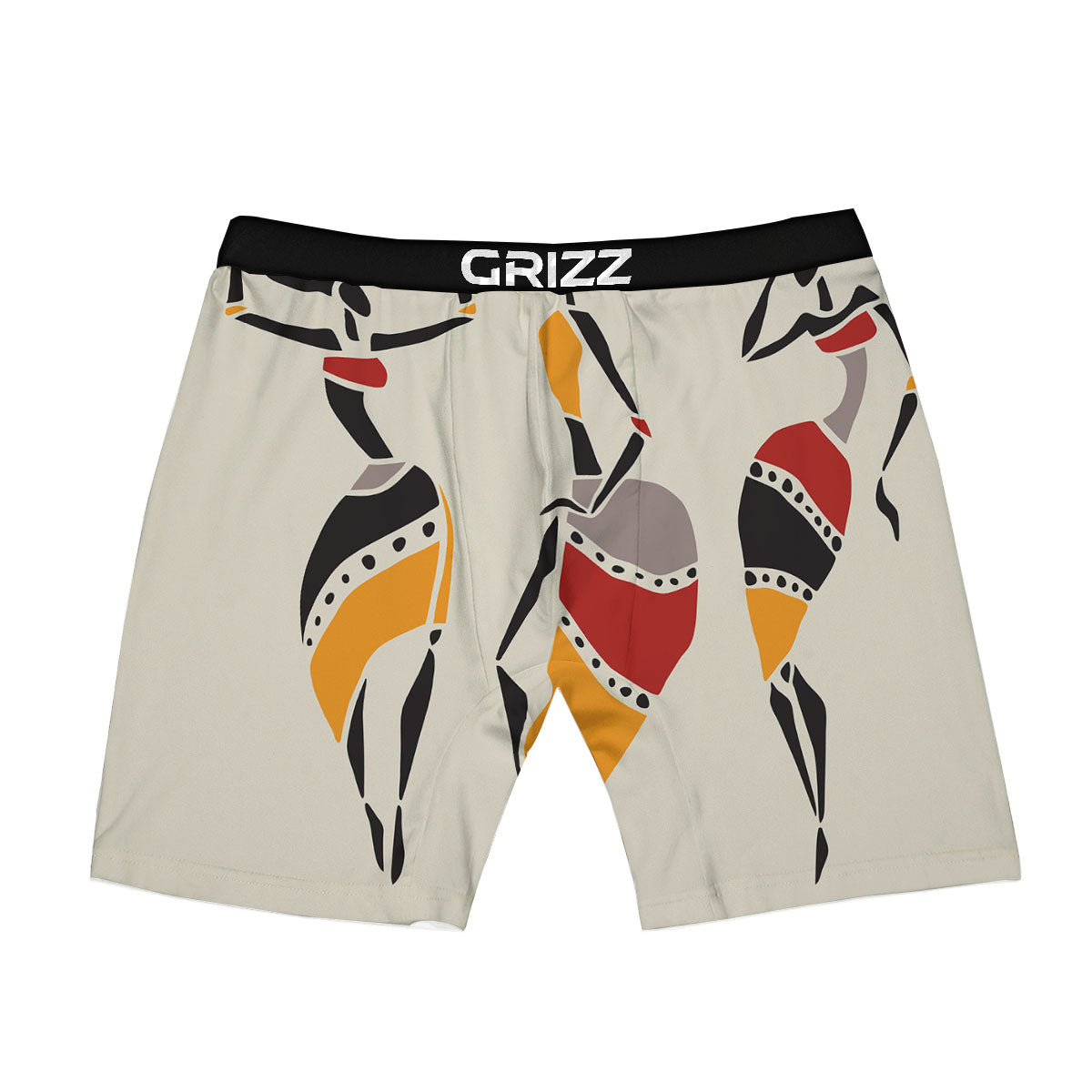 African Ethnic Girl Print Boxer Briefs-grizzshop