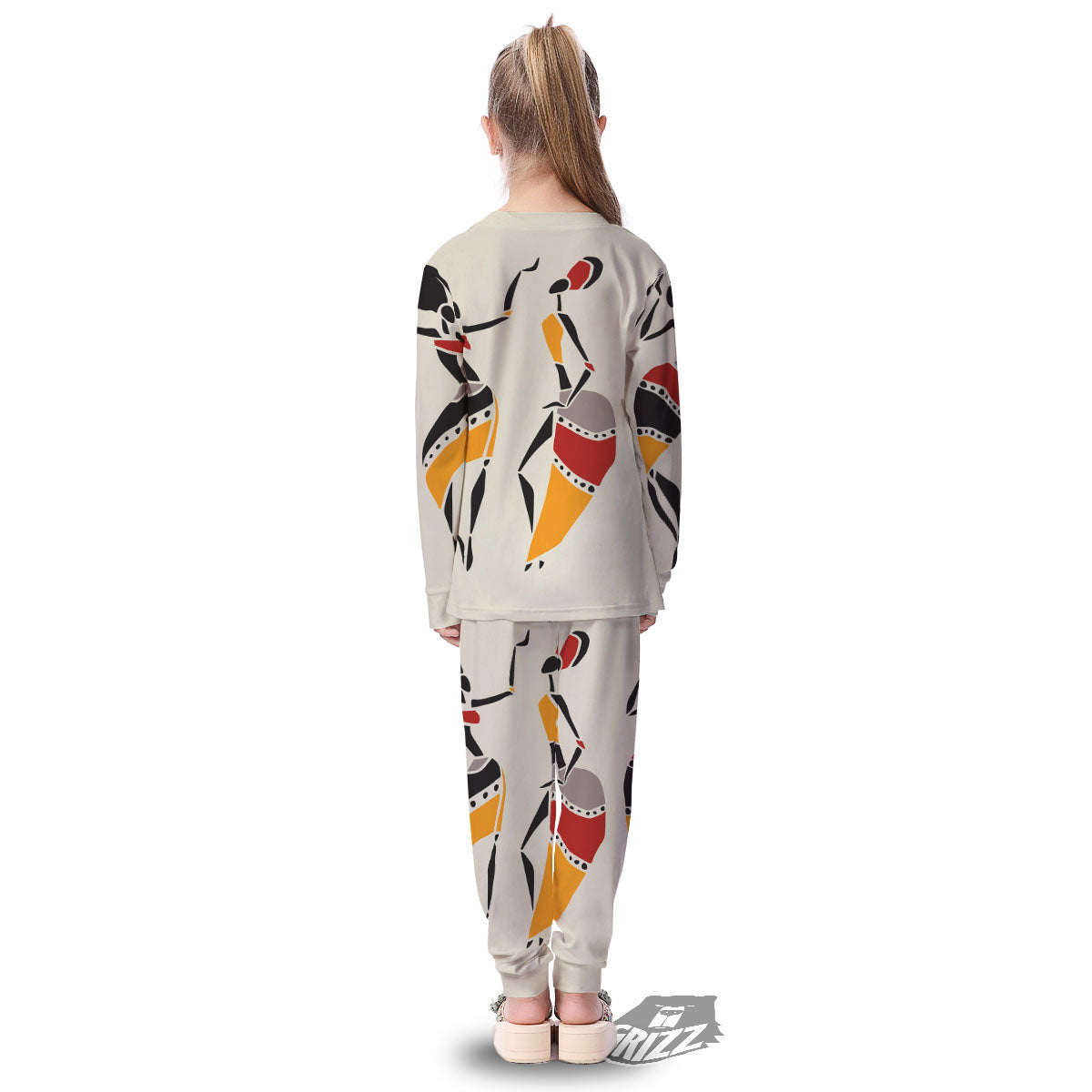 African Ethnic Girl Print Kid's Pajamas-grizzshop