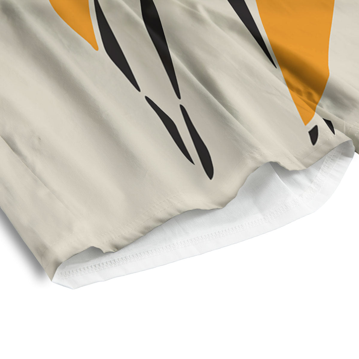 African Dashiki Black And Orange Print Men's Athletic Shorts