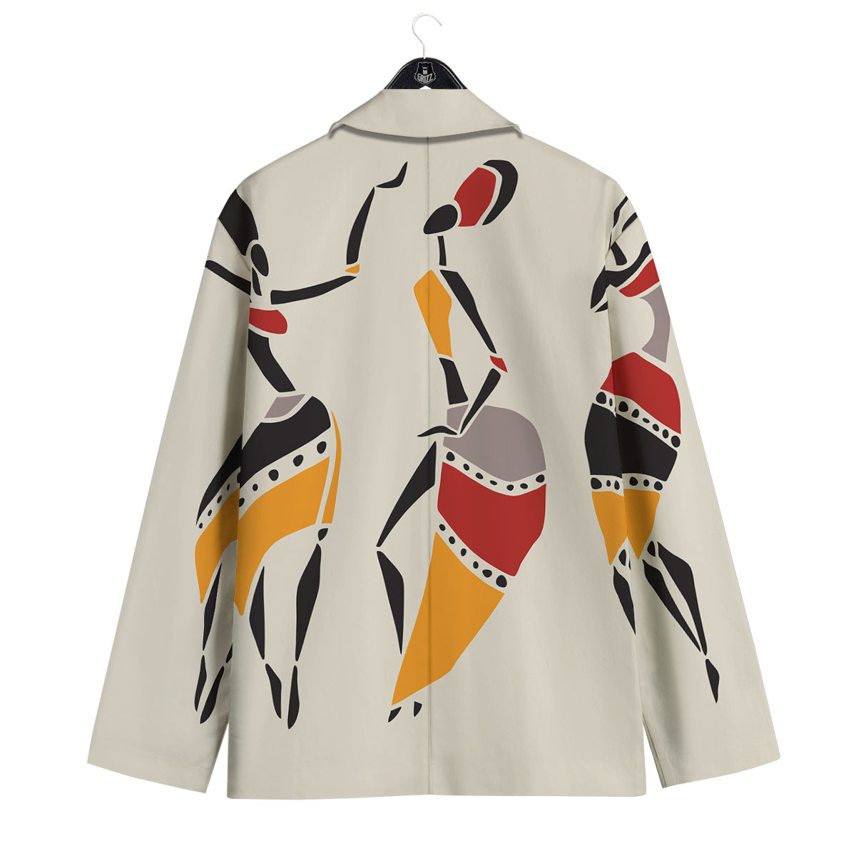 African Ethnic Girl Print Men's Sport Coat-grizzshop