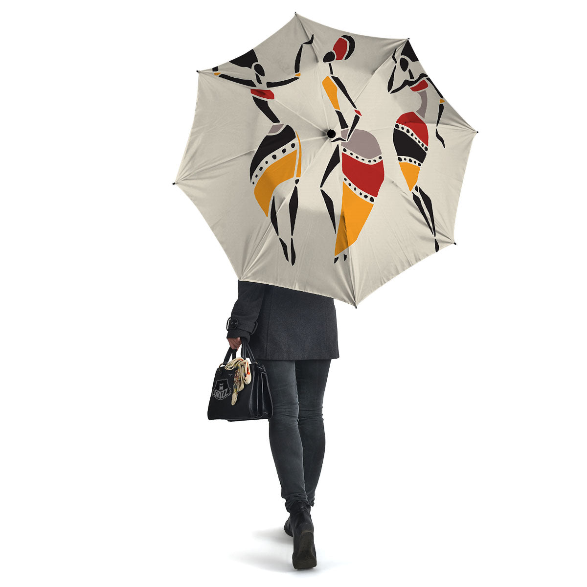 African Ethnic Girl Print Umbrella-grizzshop