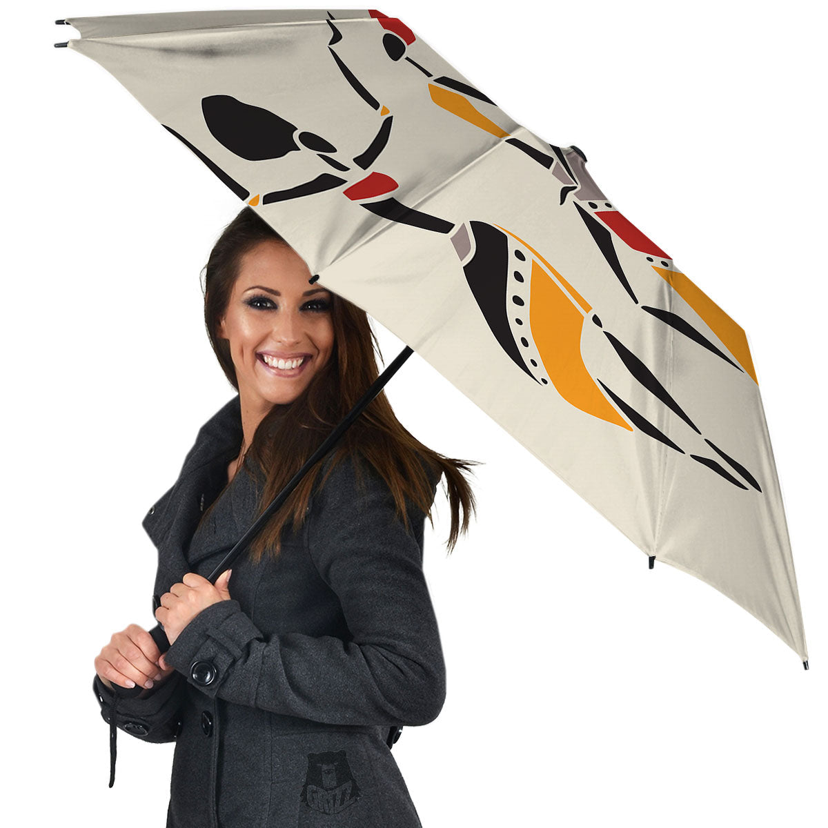 African Ethnic Girl Print Umbrella-grizzshop