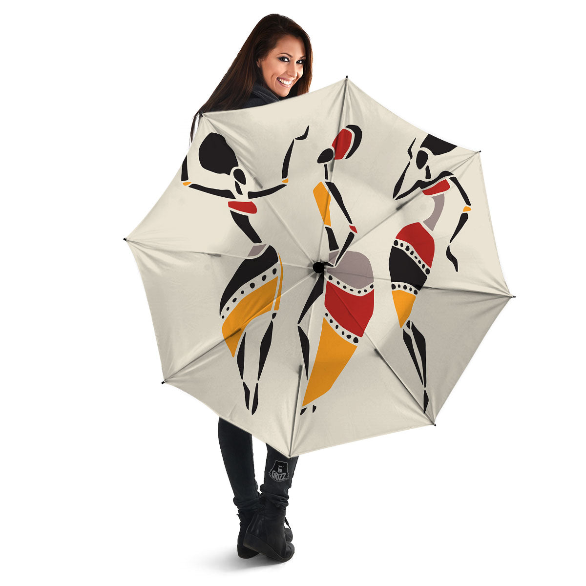 African Ethnic Girl Print Umbrella-grizzshop