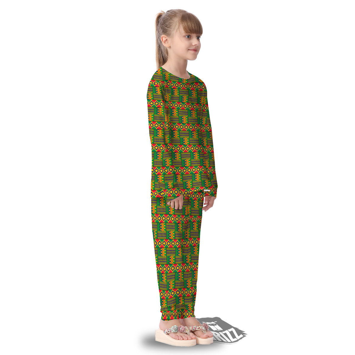 African Kente Print Pattern Kid's Pajamas-grizzshop