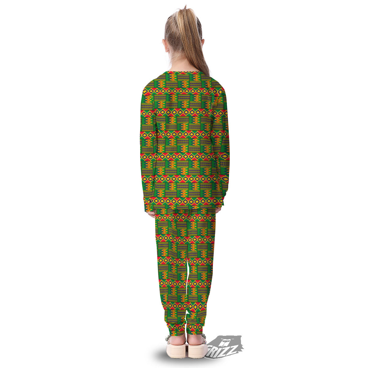 African Kente Print Pattern Kid's Pajamas-grizzshop