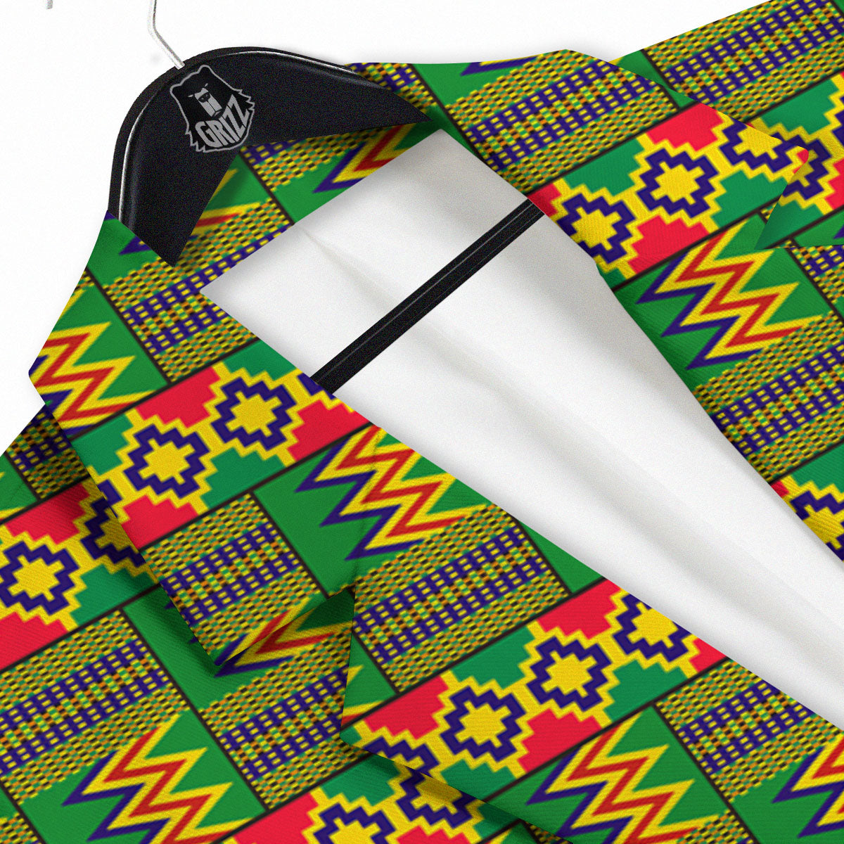 African Kente Print Pattern Men's Sport Coat-grizzshop