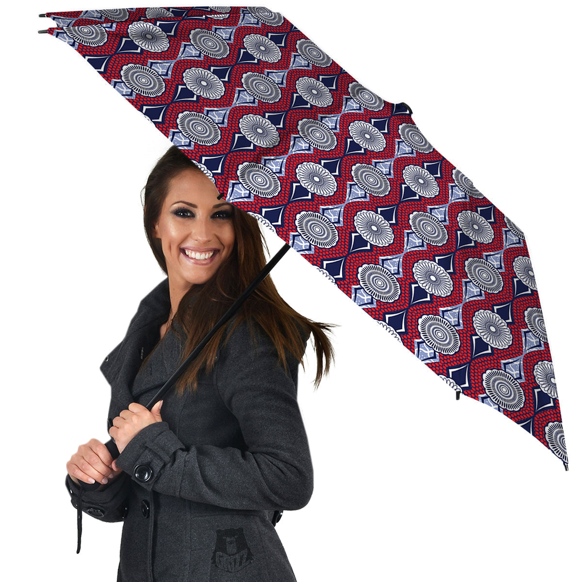 African Kitenge Print Umbrella-grizzshop