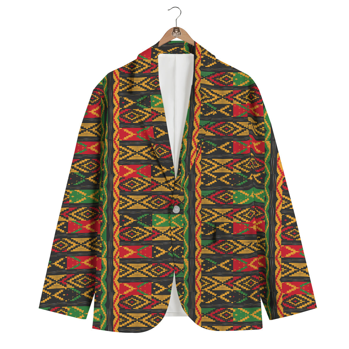 African Pattern Men's Blazer-grizzshop