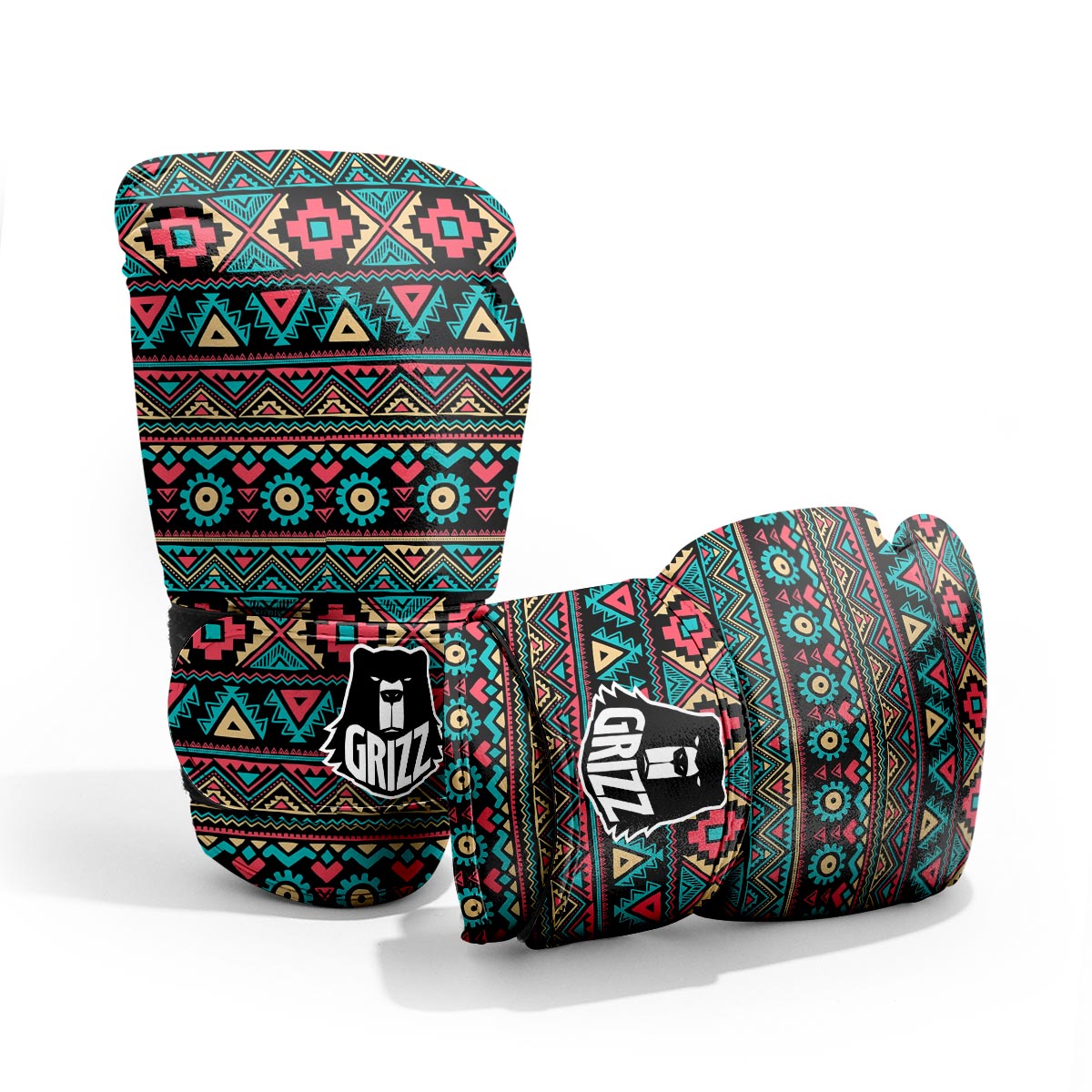 African Tribal Ethnic Print Pattern Pro Boxing Glove