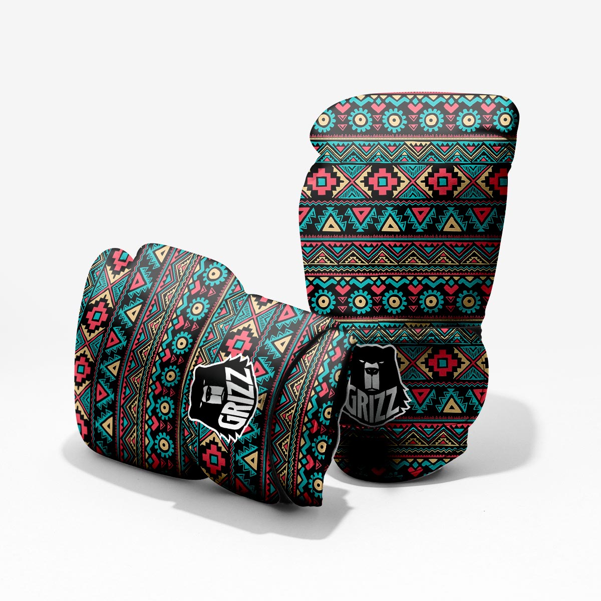 African Tribal Ethnic Print Pattern Pro Boxing Glove