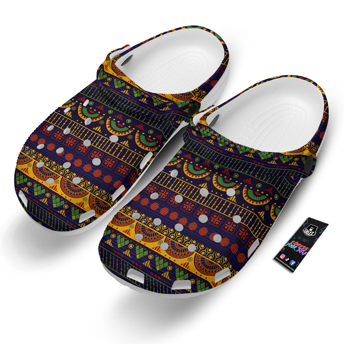 African Tribal Native Print Pattern Clog-grizzshop