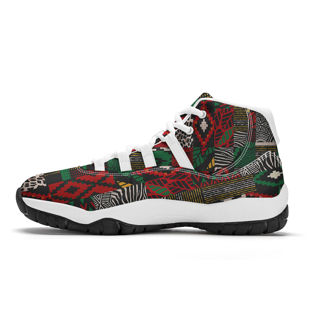 African White Bball Shoes-grizzshop