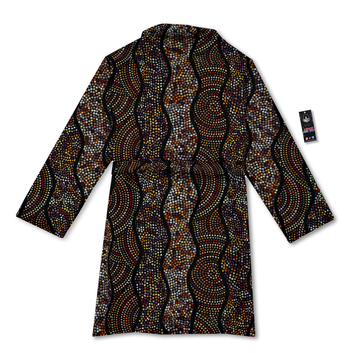 Afro African Dot Print Pattern Bathrobe-grizzshop