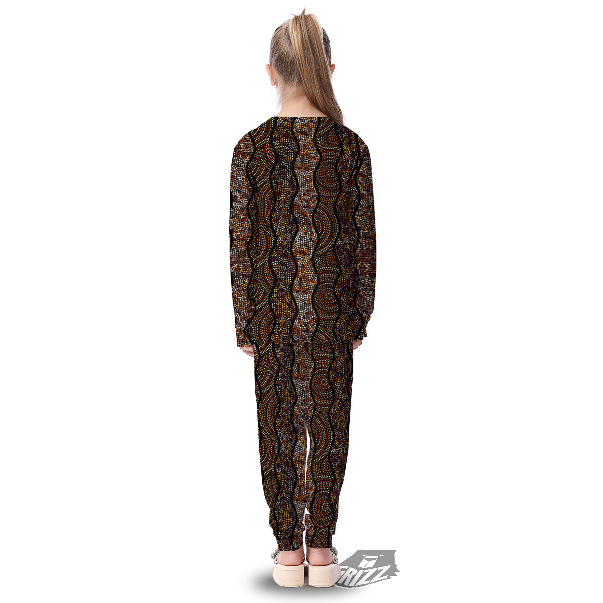 Afro African Dot Print Pattern Kid's Pajamas-grizzshop