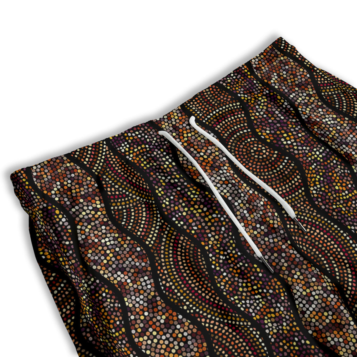 Afro African Dot Print Pattern Men's Athletic Shorts