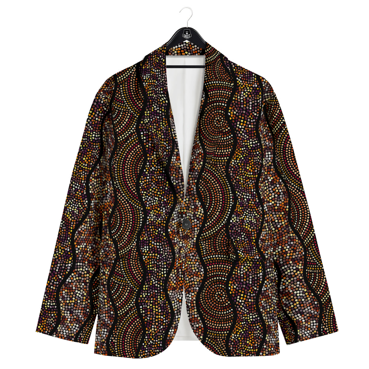 Afro African Dot Print Pattern Men's Sport Coat-grizzshop