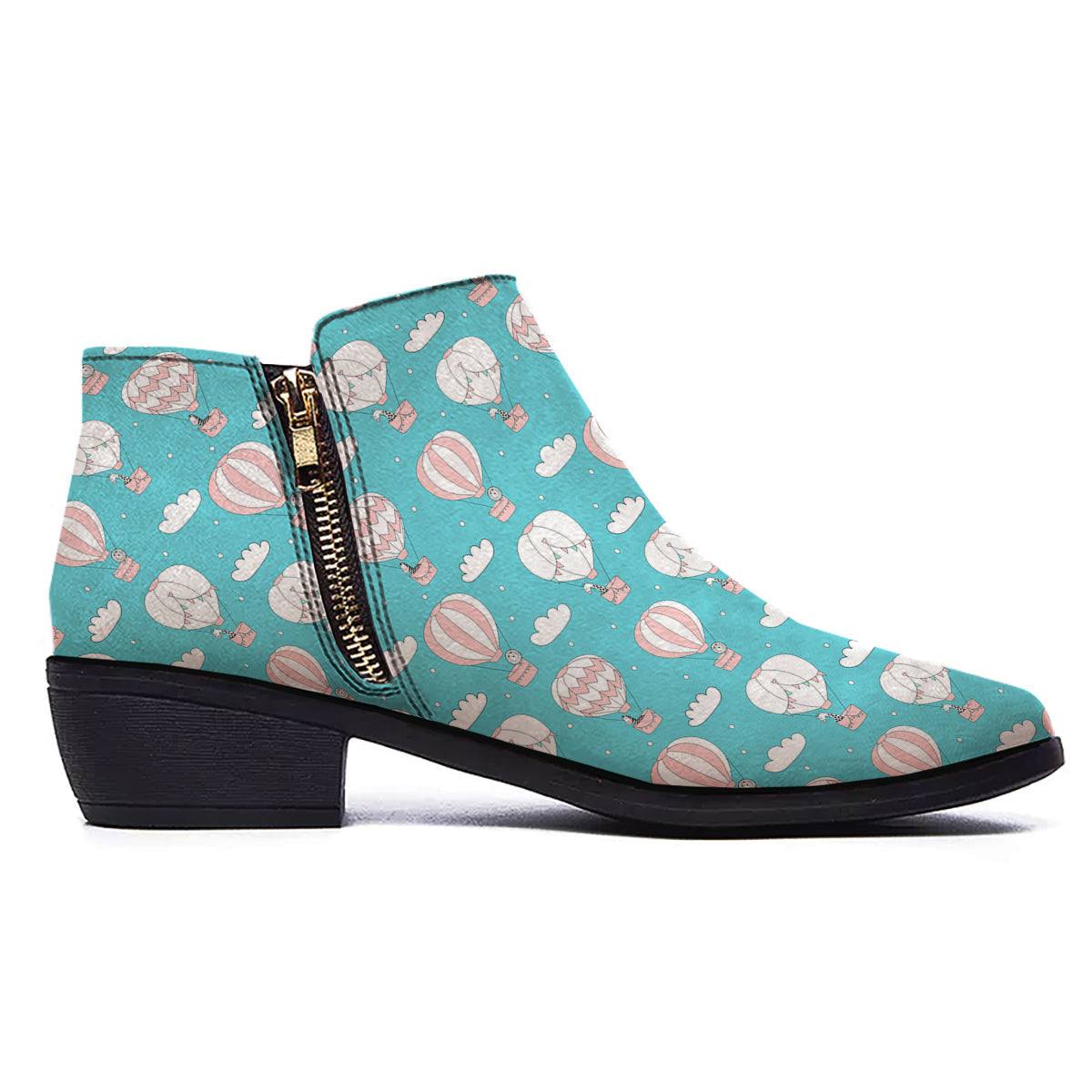 Air Balloon Cartoon Print Pattern Ankle Boots-grizzshop