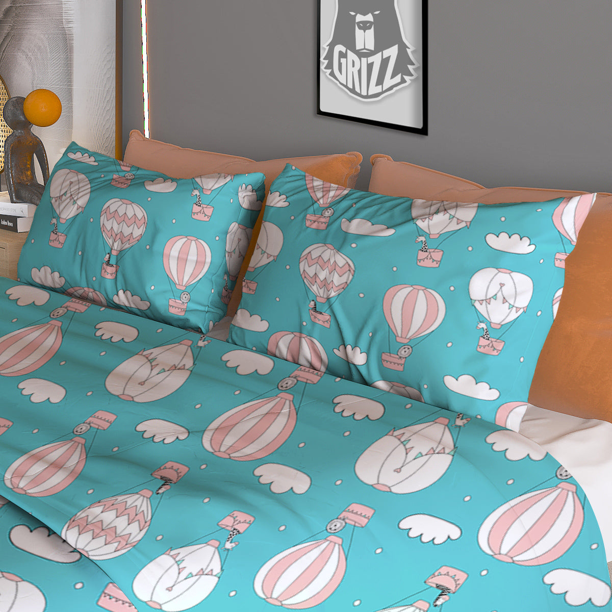 Alien Face Grey Print Pattern Duvet Cover Bedding Set