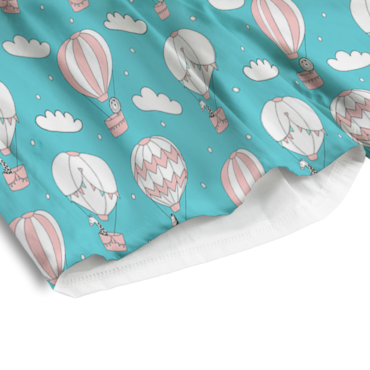 Air Balloon Cartoon Print Pattern Men's Athletic Shorts