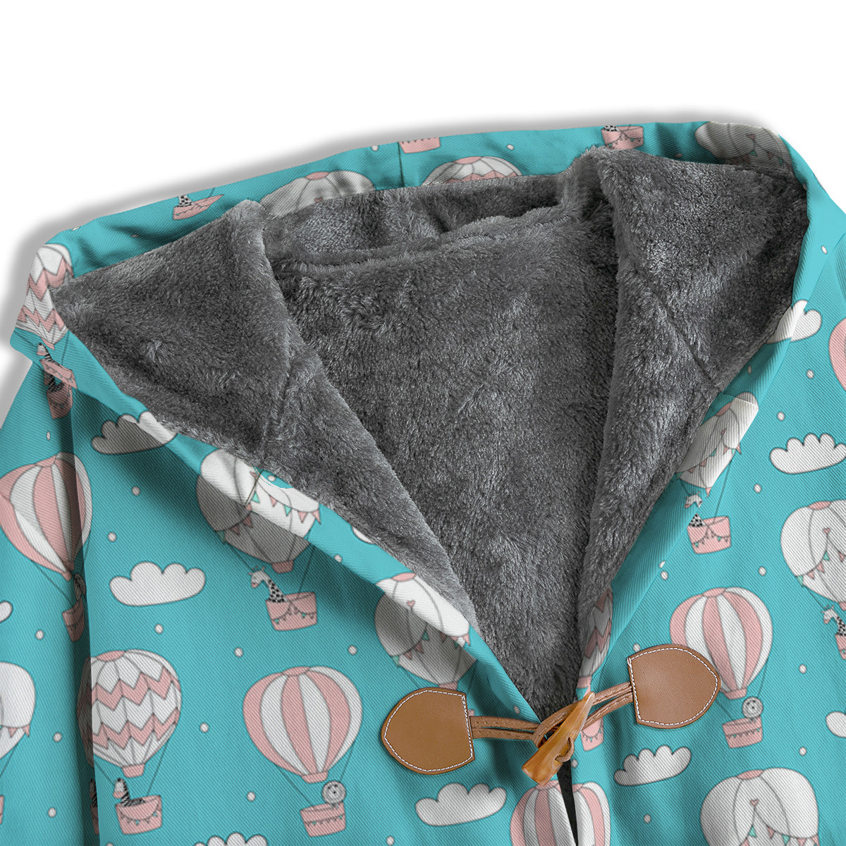 Air Balloon Cartoon Print Pattern Men's Windbreaker Jacket-grizzshop