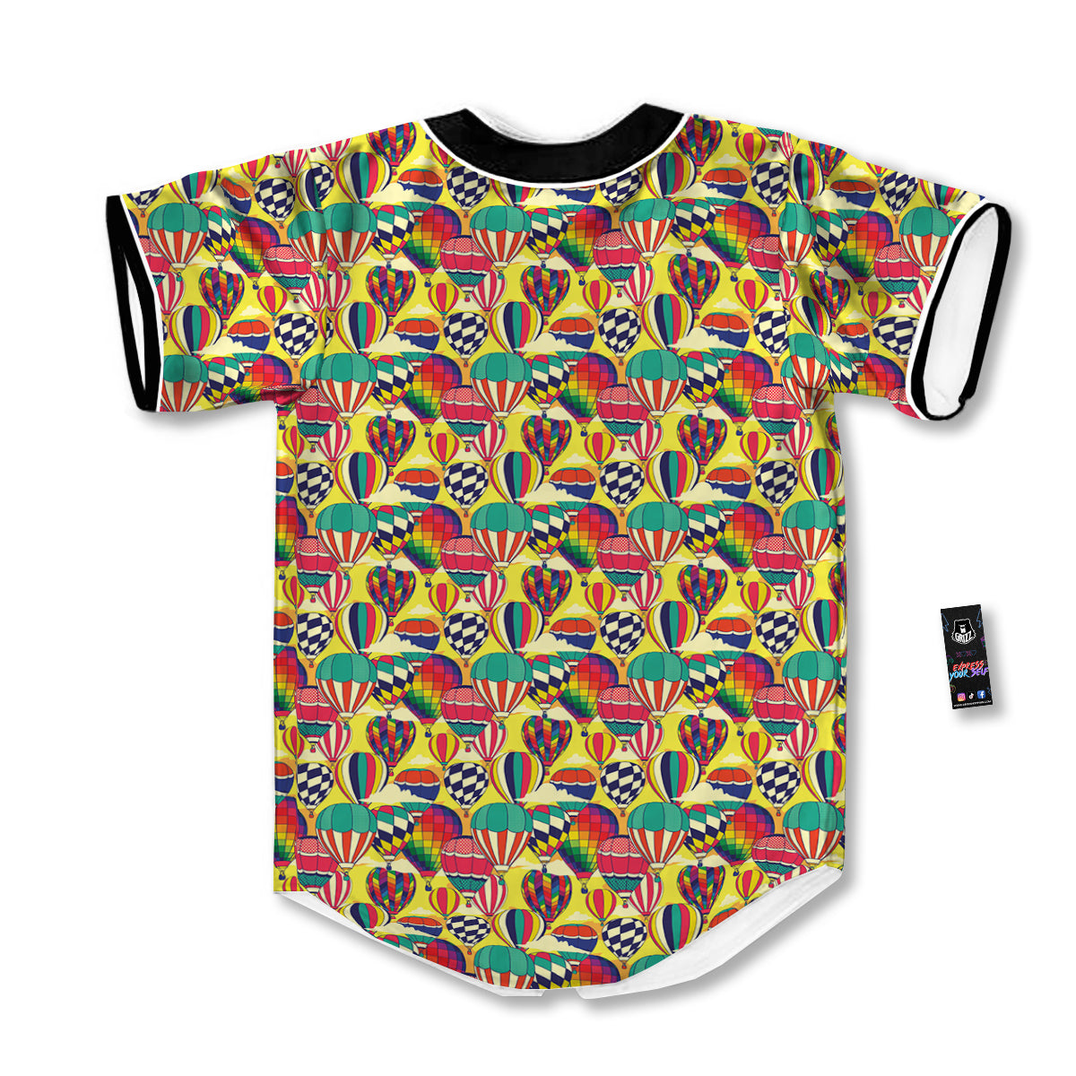 Air Balloon Colorful Print Pattern Baseball Jersey-grizzshop