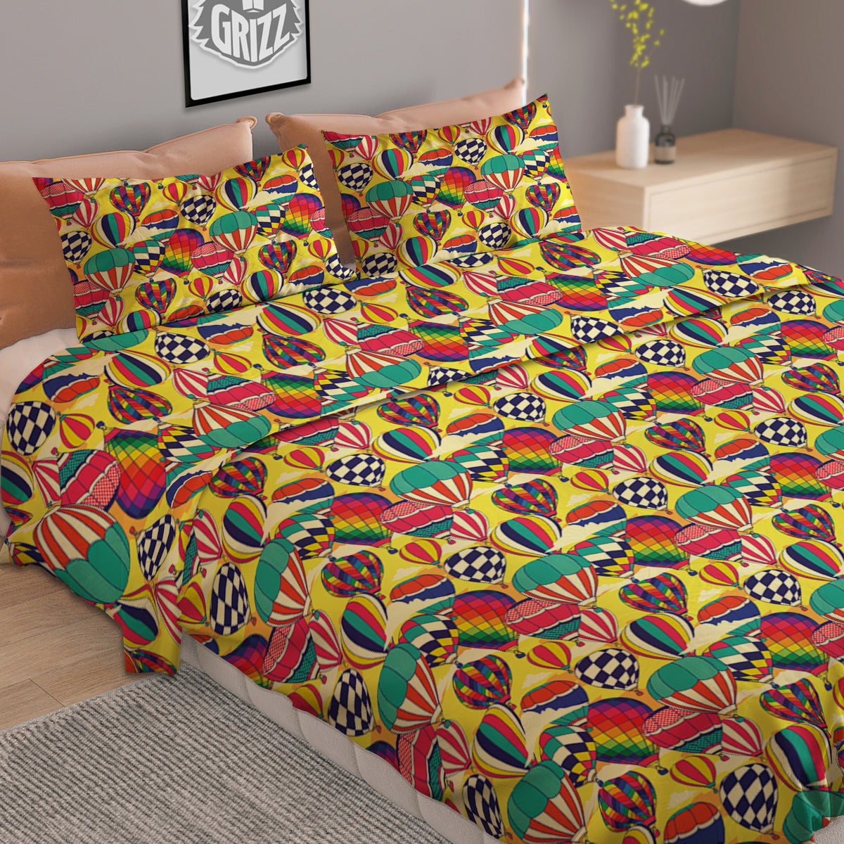 Alien Grey Striped Print Pattern Duvet Cover Bedding Set