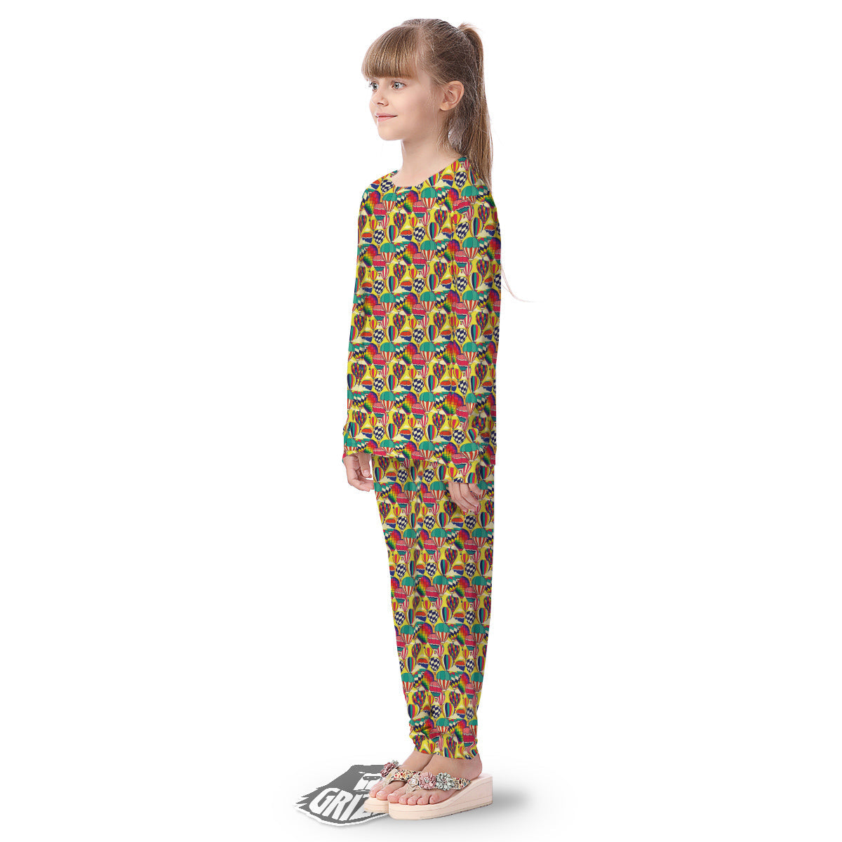 Air Balloon Colorful Print Pattern Kid's Pajamas-grizzshop