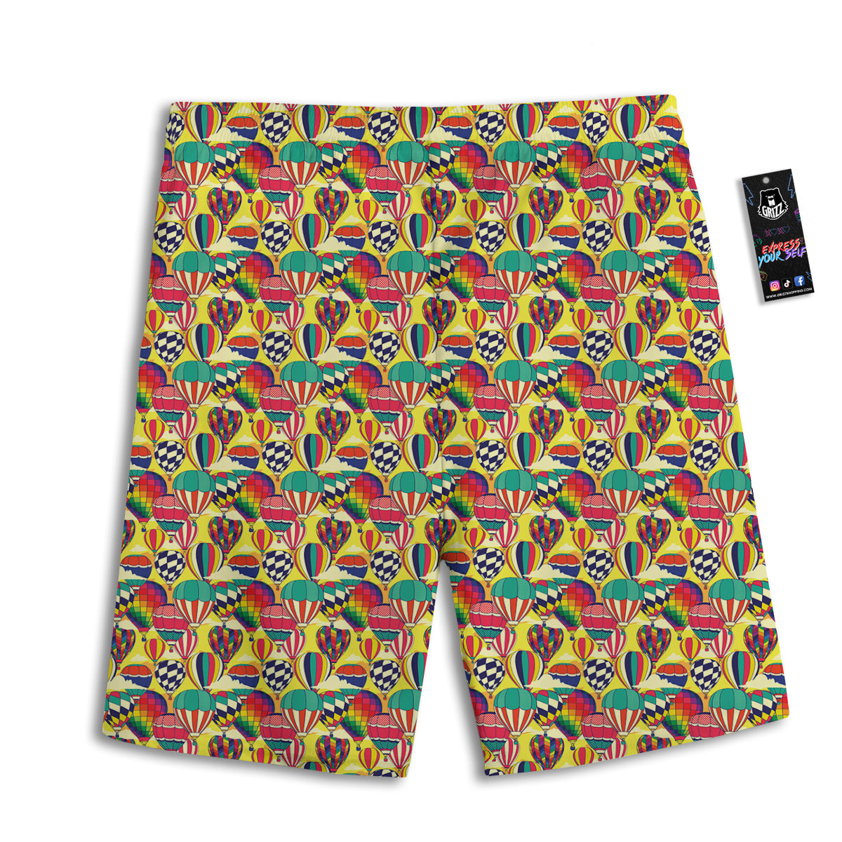 Air Balloon Colorful Print Pattern Men's Athletic Shorts