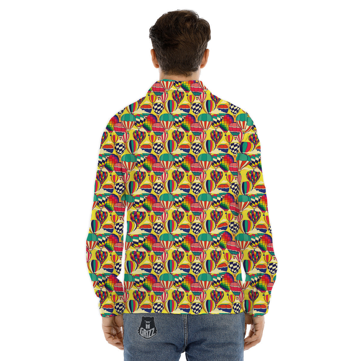 Air Balloon Colorful Print Pattern Men's Dress Shirts-grizzshop