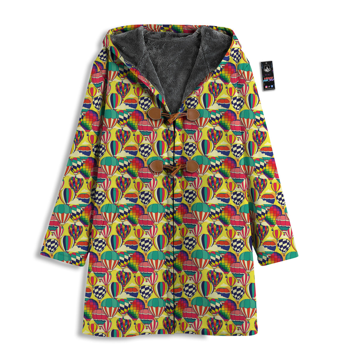 Air Balloon Colorful Print Pattern Men's Windbreaker Jacket-grizzshop