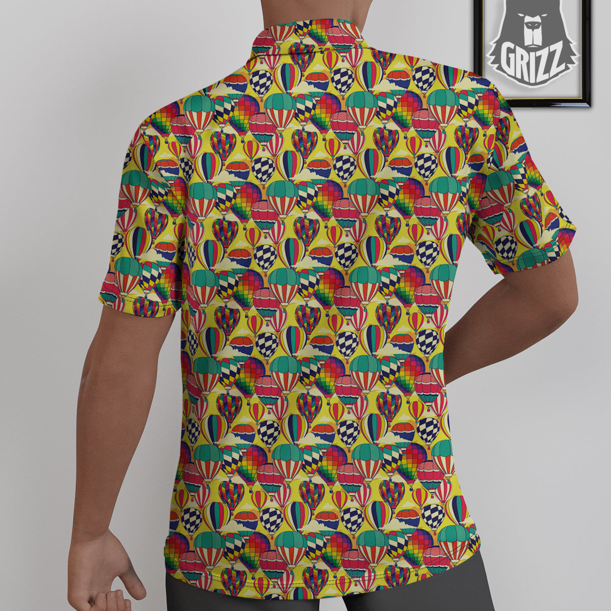 Air Balloon Colorful Print Pattern Untucked Shirts-grizzshop
