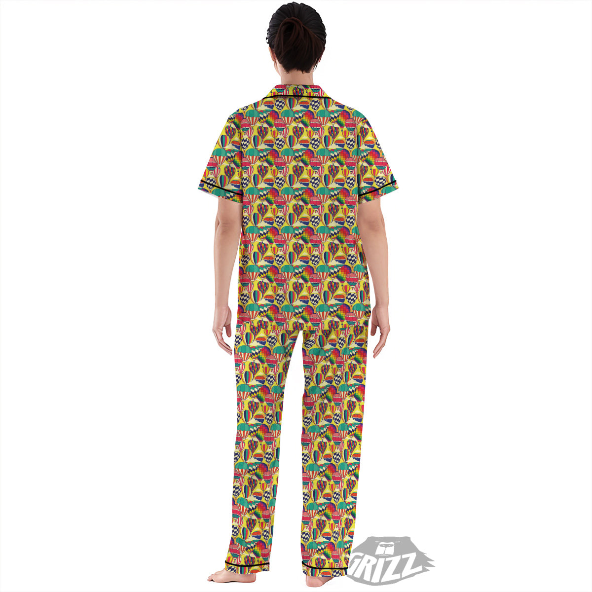 Air Balloon Colorful Print Pattern Women's Pajamas Set-grizzshop