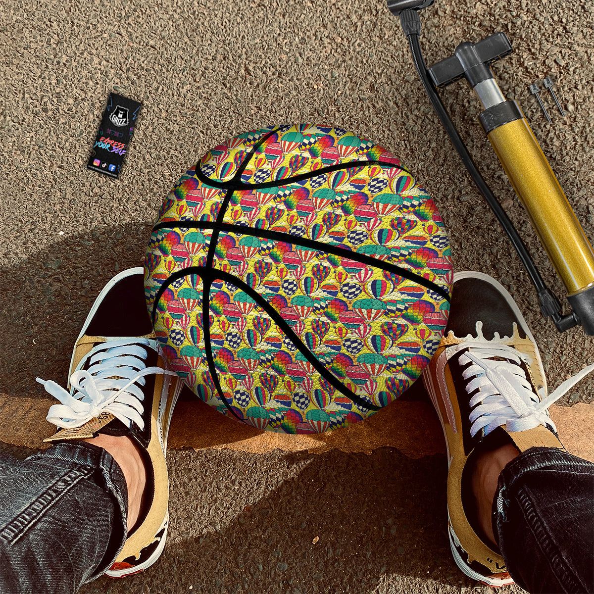 Air Balloon Colorful Print Pattern Basketball