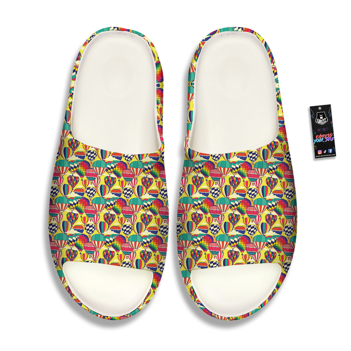 Air Balloon Colorful Print Pattern Sandals-grizzshop
