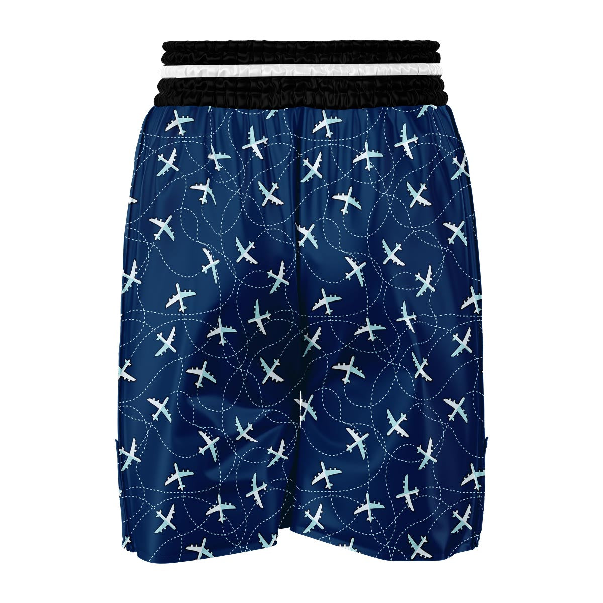 Airplane Print Pattern Boxing Shorts-grizzshop