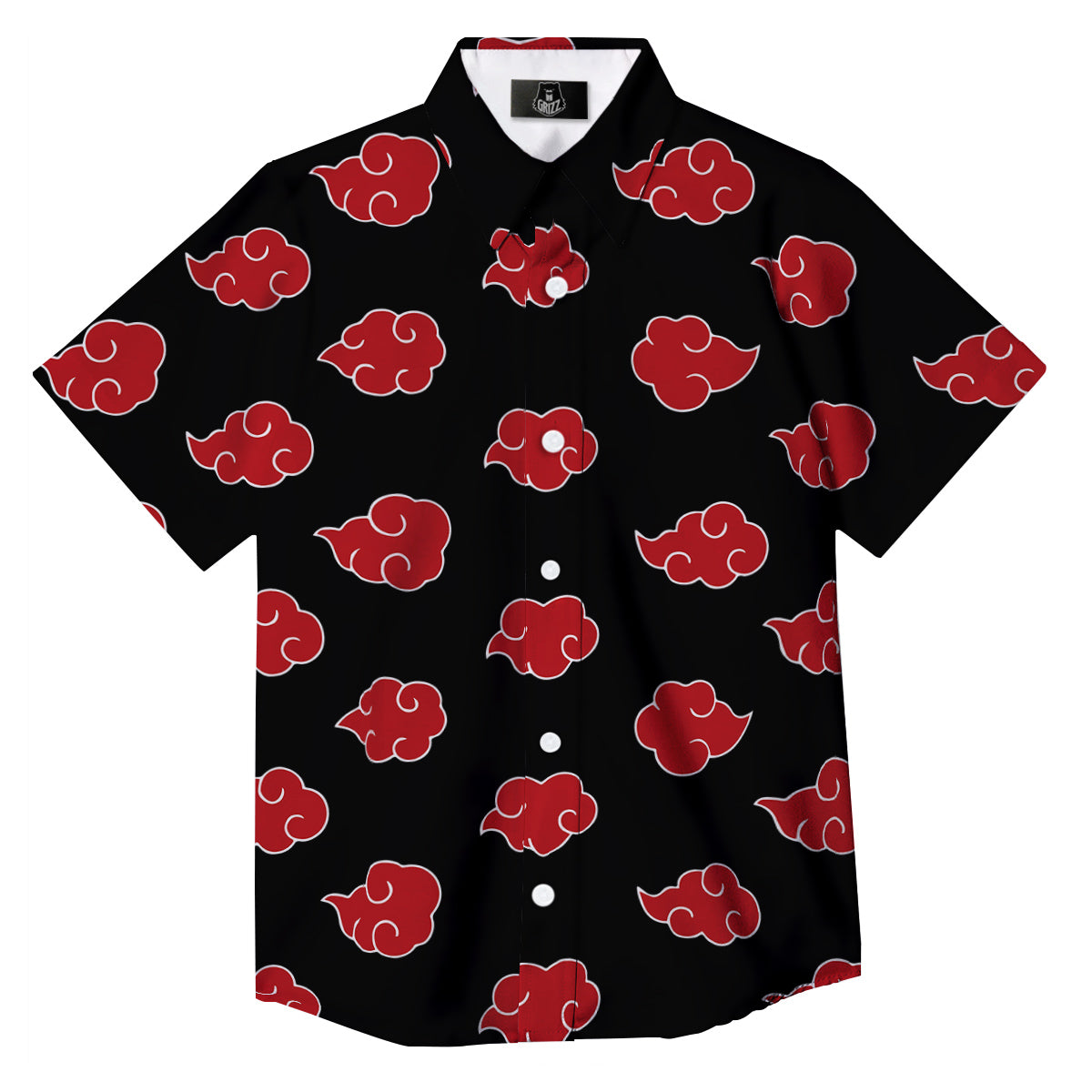 Akatsuki Print Pattern Button Up Shirt-grizzshop