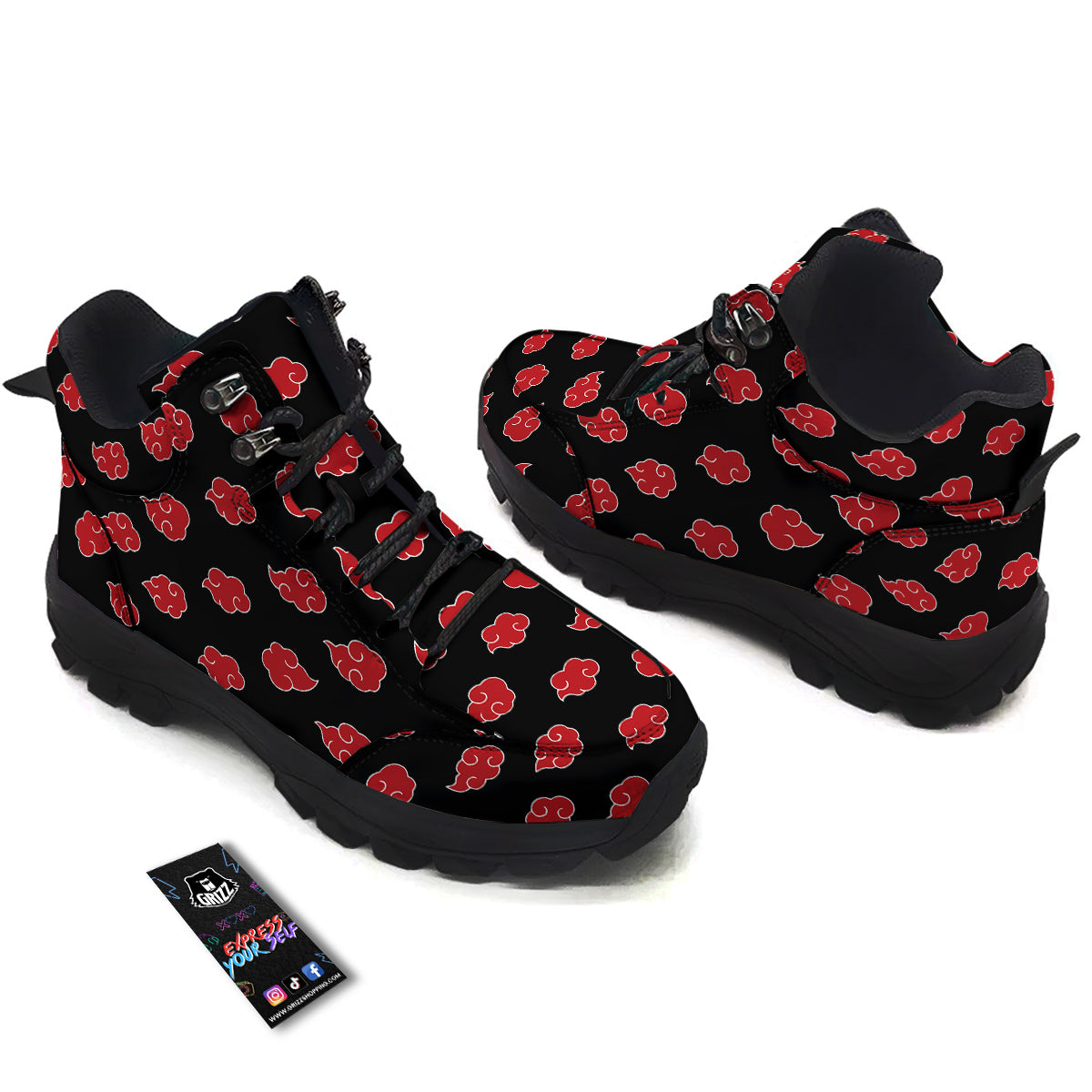 Akatsuki Print Pattern Hiking Shoes-grizzshop