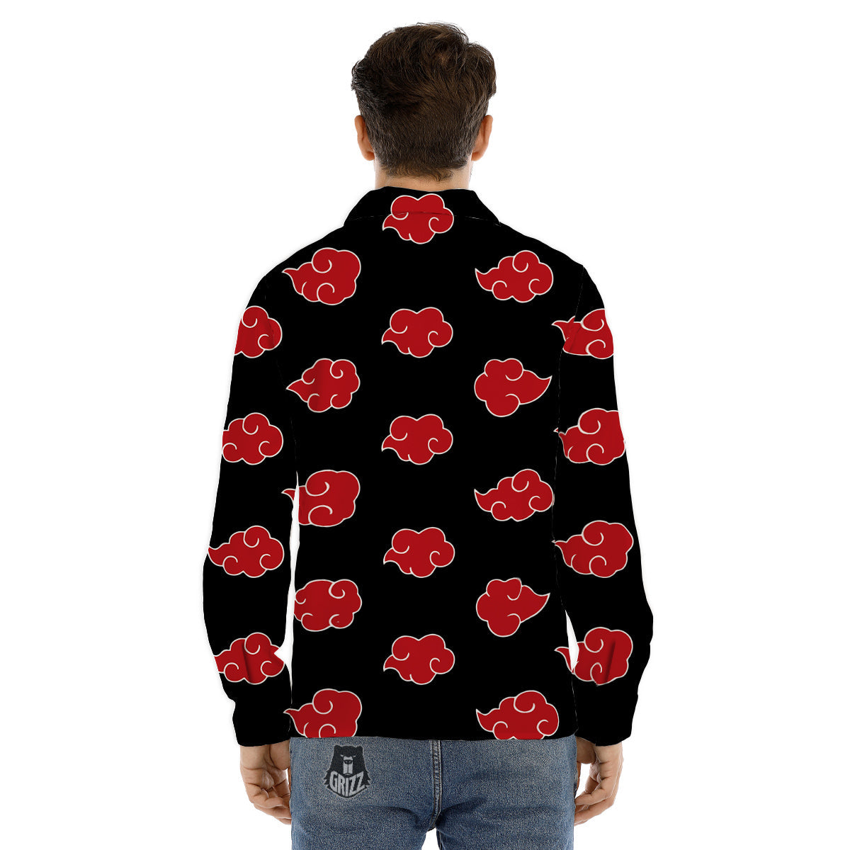 Akatsuki Print Pattern Men's Dress Shirts-grizzshop